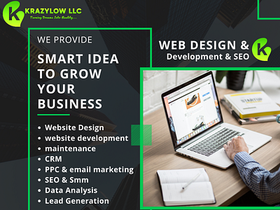 Grow Your Business branding dataentry krazylowseo leadgeneration linkedin seo smm webdesign webdevelopment