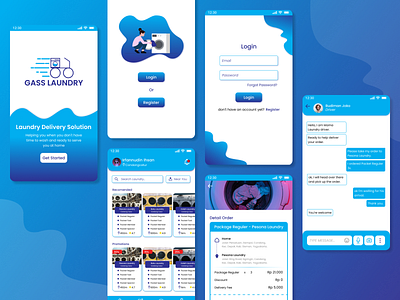 Gass Laundry Laundry App |  UI Mobile design