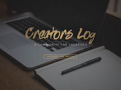Creators Log Teaser beta community creatives creators log handwritten social type
