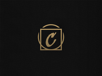 Creators Log Identity Mark circle da vinci gold logo script square