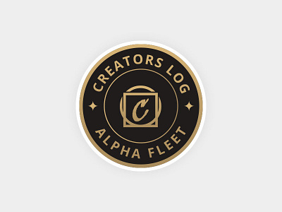 Creators Log Alpha Sticker alpha branding creators design flat icon illustration logo sticker vector website