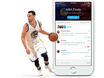 Chatmunk NBA Finals Event app basketball chat event ios iphone nba ui ux