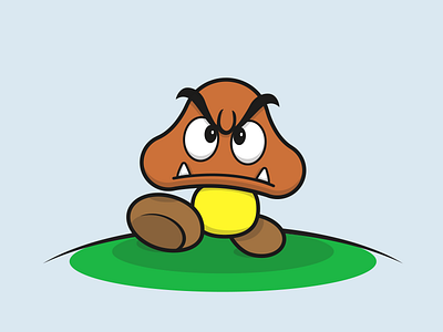 Goomba design goomba illustration nintendo super mario vector