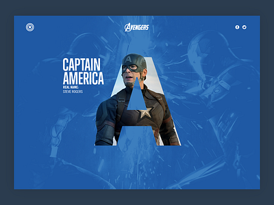 Captain America landing page captain america design landing page marvel ui web