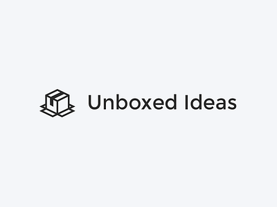 Unboxed Ideas Logo Concept brand identity logo startup tech vector