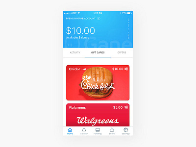 Gane iOS App app apple design gane ios mobile payments payments ui ux