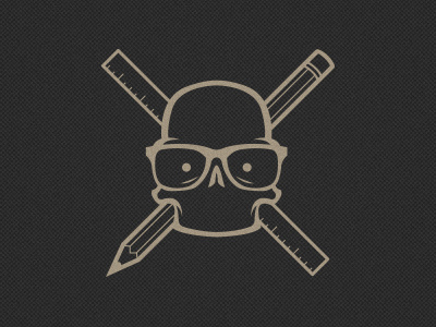 Live and Die Design death design hipster identity illustrator life pencil ruler skull