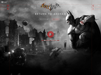 Batman: Return to Arkham Website by Seth Louey on Dribbble