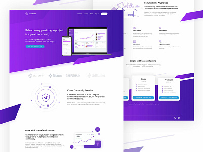 Community SaaS Product Landing Page blockchain blockchain cryptocurrency crypto cryptocurrency landing page saas telegram ux web website