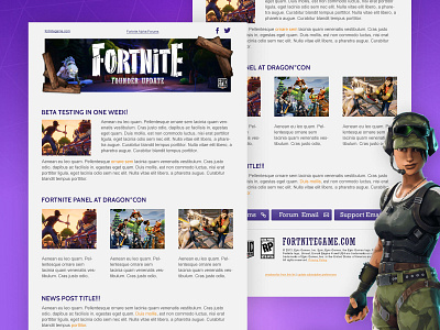 Fortnite Newsletter beta client work design fornite game gaming newsletter ux video game video games