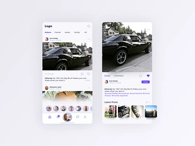 Social App Feed app app design camaro design discovery feed ios mobile mobile design mobile ui social social app ui ux