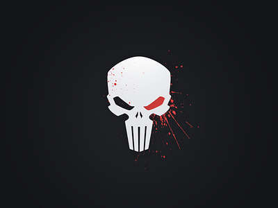 Punisher Skull blood design identity illustration illustrator logo punisher punisher skull skull skull logo vector