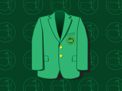 The Green Jacket golf green jacket illustration jacket masters sports the masters vector