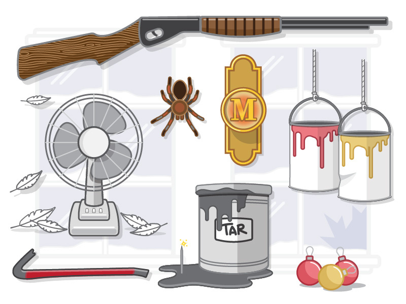 Merry Christmas, ya filthy animal. christmas christmas-movie fan gun home-alone illustration movie paint spider vector