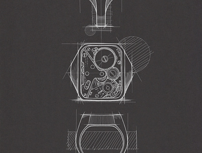 AHW Ring Design Linework concept design illustration jewellery linework productdesign retail ring sketch