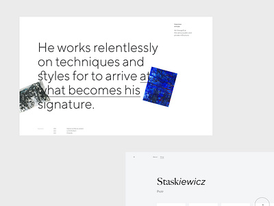 Piotr Staskiewcz Artist Painter design graphic layout minimal motion skew web website
