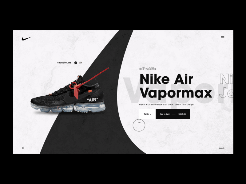 Nike 11/18 — animation design gif graphic landing page minimal motion nike skew typography