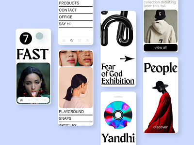 FAST ★ 3d app article blog branding colors composition design editorial fashion grid interface ios lookbook magazine mobile music phot photography player