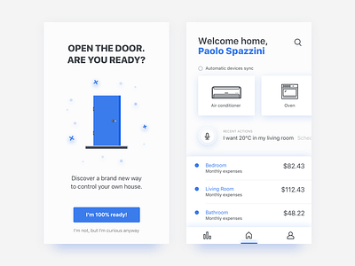Smart Home 🖲 android home illustration interface ios mobile onboard smart ui ux