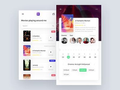 Movies 📍 app digital interface iphone mobile movie store ui ux