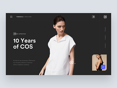 COS 👗 desktop digital fashion interface layout ui ux web