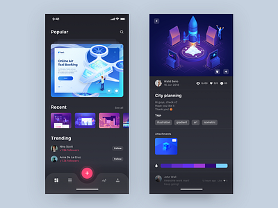 Dribbble 🏀 app branding dark darkui dribbble icon illustration ios ios 11 iphonex layout mobile typography vector