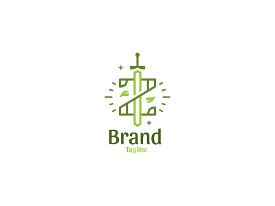 Nature Z Sword company corporate elegant environment green herba initial leaf letters natural nature plant sword typography