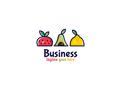 Fresh Fruits Logo business food fresh fruit healthy herbs identity internet logo market nature refresh shop store vegan vegie