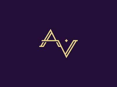 Elegant AV Logo av branding business company corporate design elegant font futuristic industries internet lettering logo professional typography vector