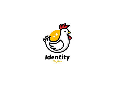 Cute Rooster Logo branding business chiken corporate cute farm feed logo pet poultry product rooster shop store