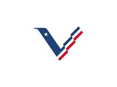 American V Flag Logo