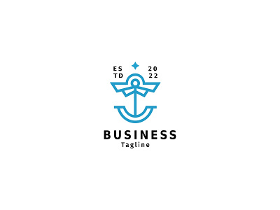 Modern Anchor Logo anchor boat deep dynamic fish logo modern ocean sail sea ship stylish water yatch