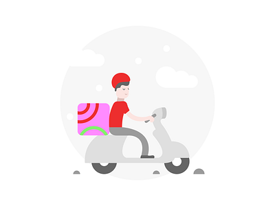 Rider 2d character delivery delivery app delivery man design food illustration product illustration rider ui vector