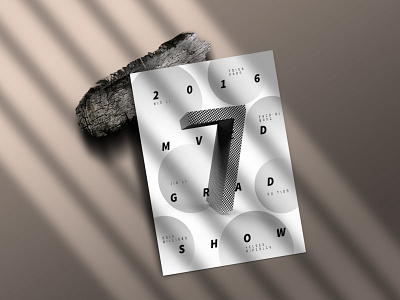 Poster for graduate show 3d branding design illustration typography