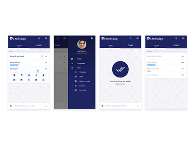 Do.taskApp UI blue design todo todo app todolist