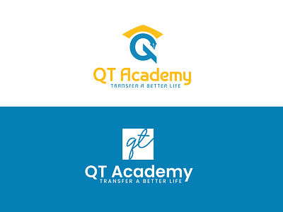 QT Academy logo design (unused) branding design graphic design illustration logo typo typography