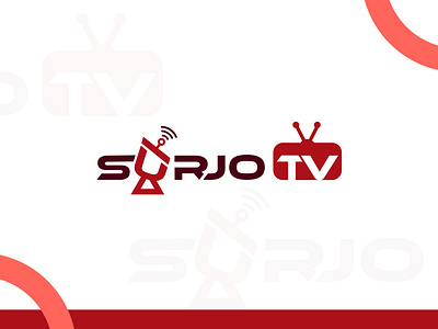 Surjo TV (unused) logo design for dish company. branding design graphic design illustration logo ty typography