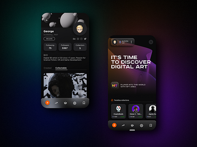 NFT mobile app concept