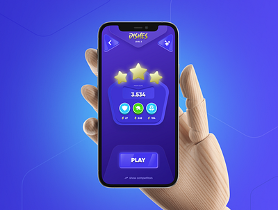 UI Concept of a mobile game 3d a b c d e f g h i j k l m app design game ui game ux mobile mobile game n o p q r s t u v w x y z ui vector