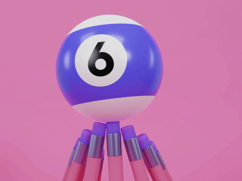 Rolling billiard ball 3d 3d motion animation blender cycles motion