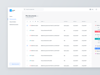 Documents Dashboard by Florian Sroczynski on Dribbble
