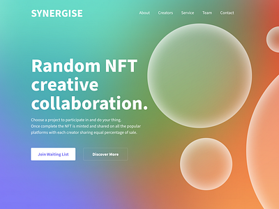 Synergise Landing page