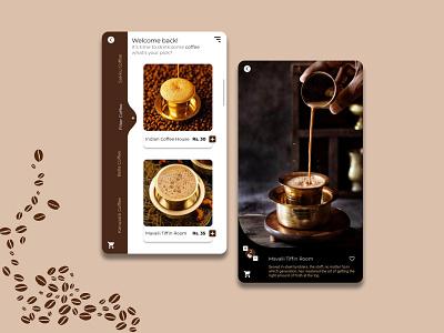 But first, Coffee! app design ui ux visual