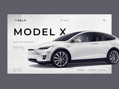 Tesla Model X design figma landing page site ui ux web