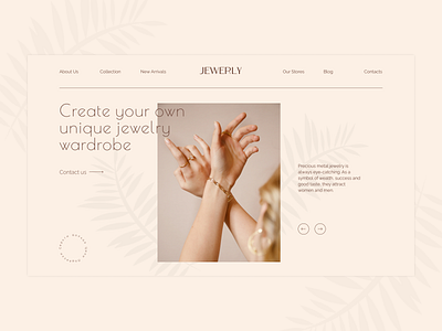 Jewerly design figma landing page site ui ux web