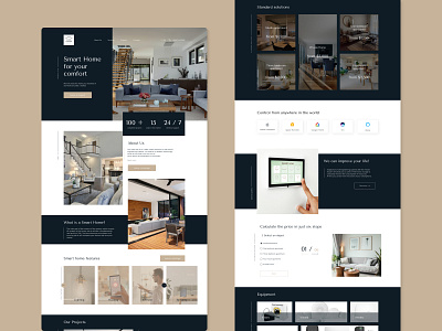 Landing Page for the company to install Smart Home design figma landing page site ui ux web