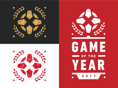 IGN Game of the Year 2017 award branding gaming goty laurel logo polygon typography