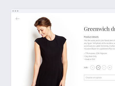 Product Details clean daily daily ui details dress fashion minimal modal product typography ui white space