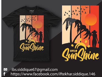 Sunshine T shirt Design design fashion graphic design illustration retro sunshine t shirt t shirt design vector vintage