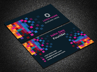 Pixel concept visiting card